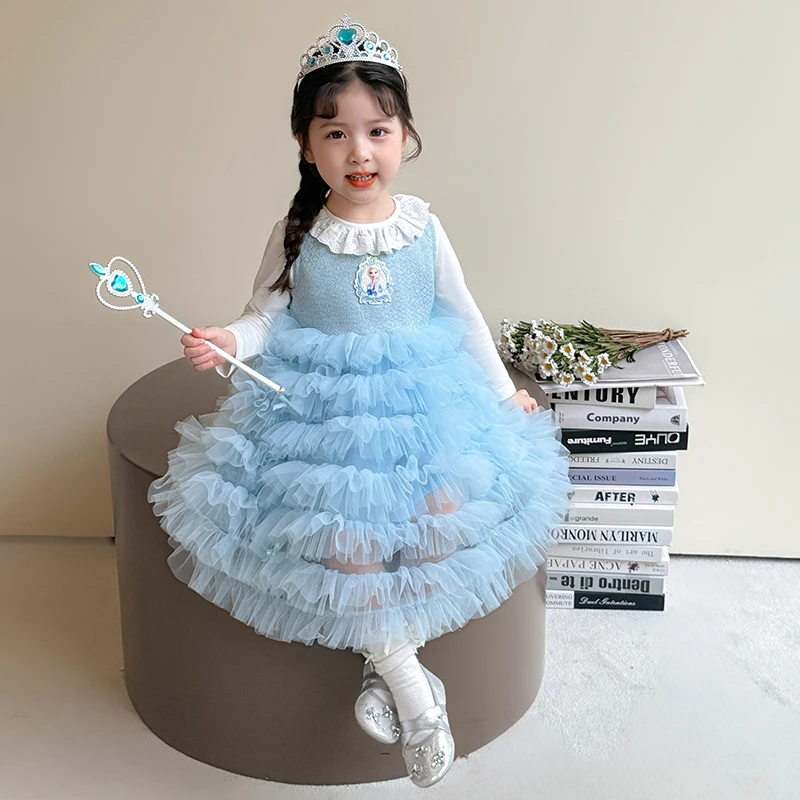 女童无袖连衣裙套装2025新款秋季女孩韩版洋气时髦公主裙两件套潮