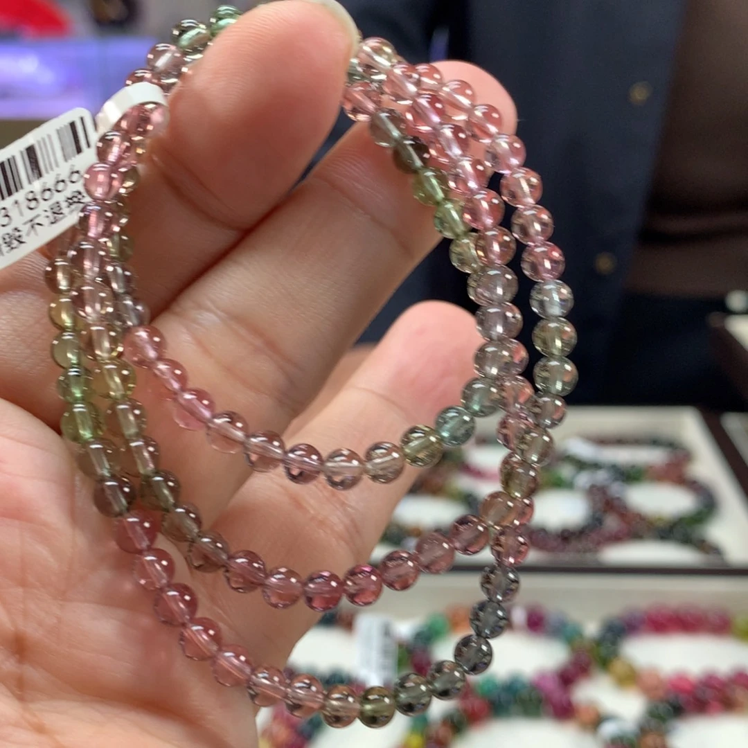 未镶嵌手链碧玺4.7左右