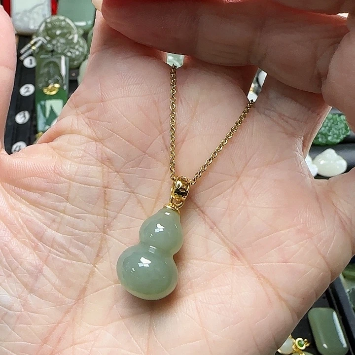 和田玉银S925镶嵌颈饰