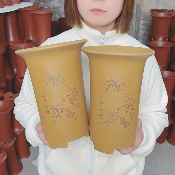 紫砂宜兴紫砂花盆