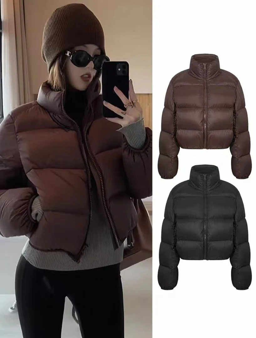 加厚2025新款冬季面包服立领小个子美式显瘦外套大衣外出B892