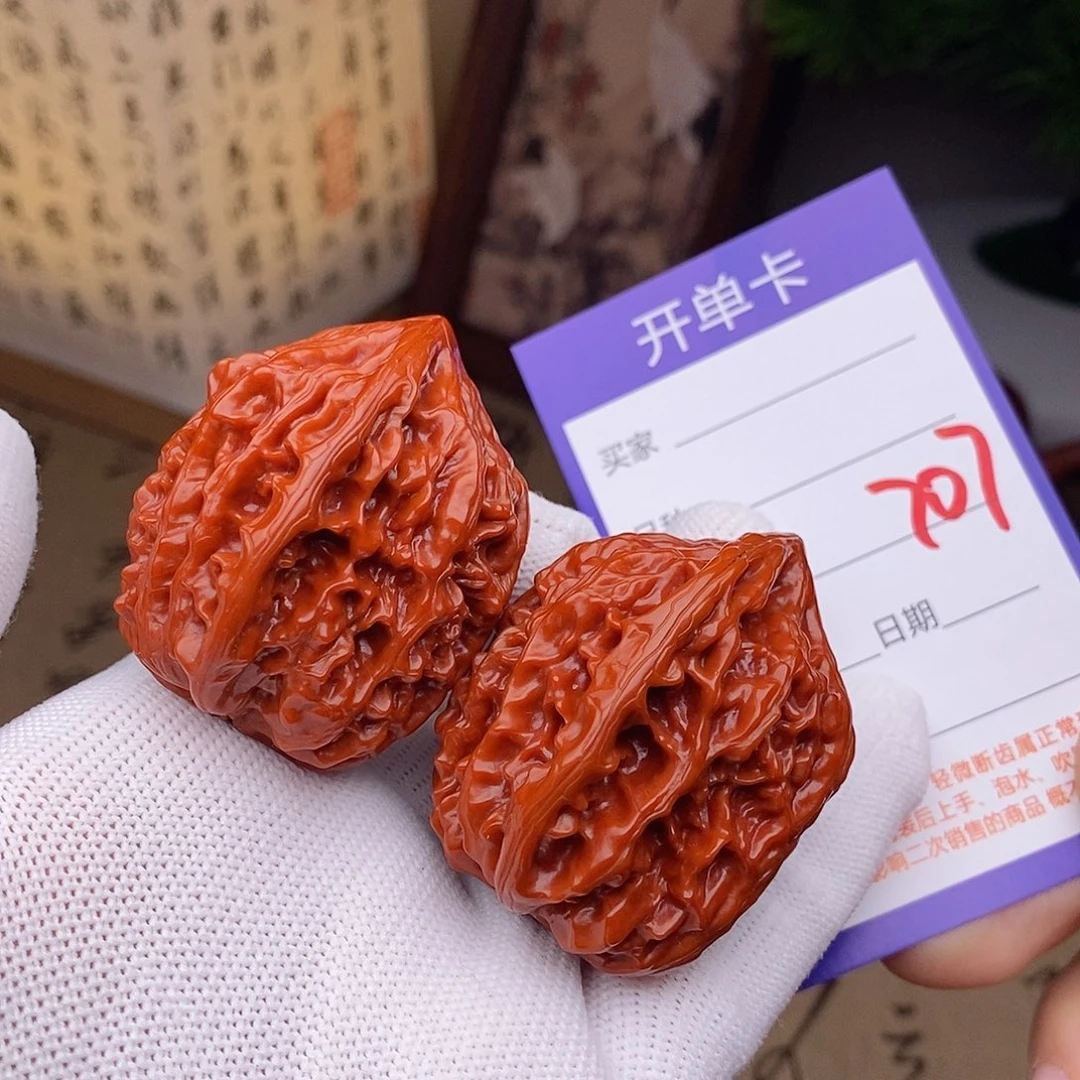 文玩核桃把件40鸡心707