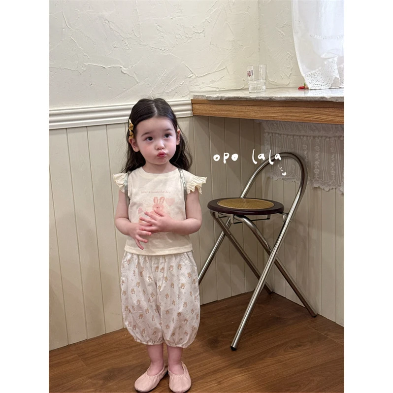 AC382~opolala·25夏~碎花六分裤X198127