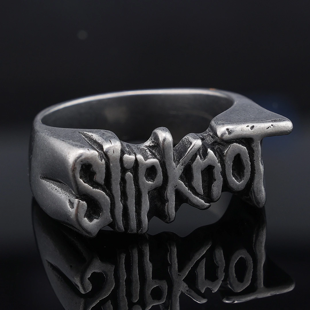 不锈钢戒指 摇滚重金属朋克机车潮男活结乐队SLIPKNOT不锈钢戒指
