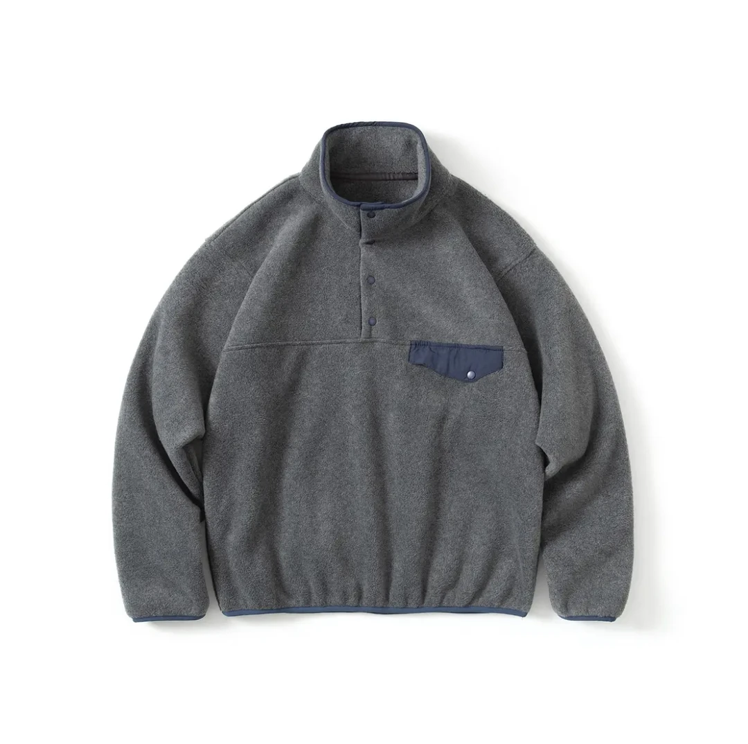 058系扣户外美式抓绒保暖卫衣外套