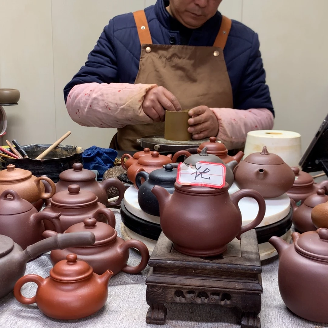 乘***浪茶壶紫泥潘壶半手工制作