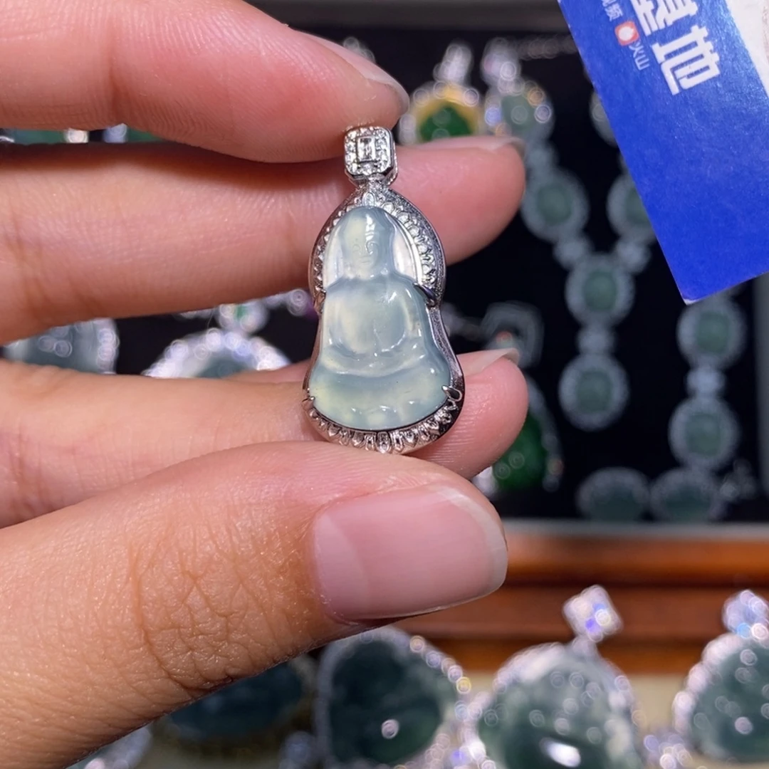 翡翠未镶嵌颈饰天然