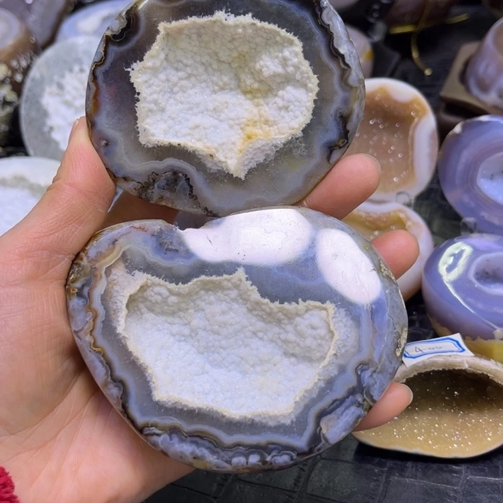 水晶珠宝半成品未镶嵌牛奶软盆