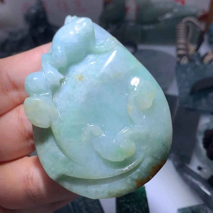 翡翠颈饰未镶嵌保真天然A货翡翠