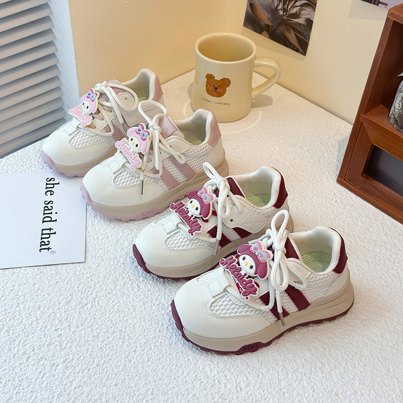 休闲鞋女童鞋耐磨透气春秋运动鞋软底休闲老爹鞋儿童时尚百搭