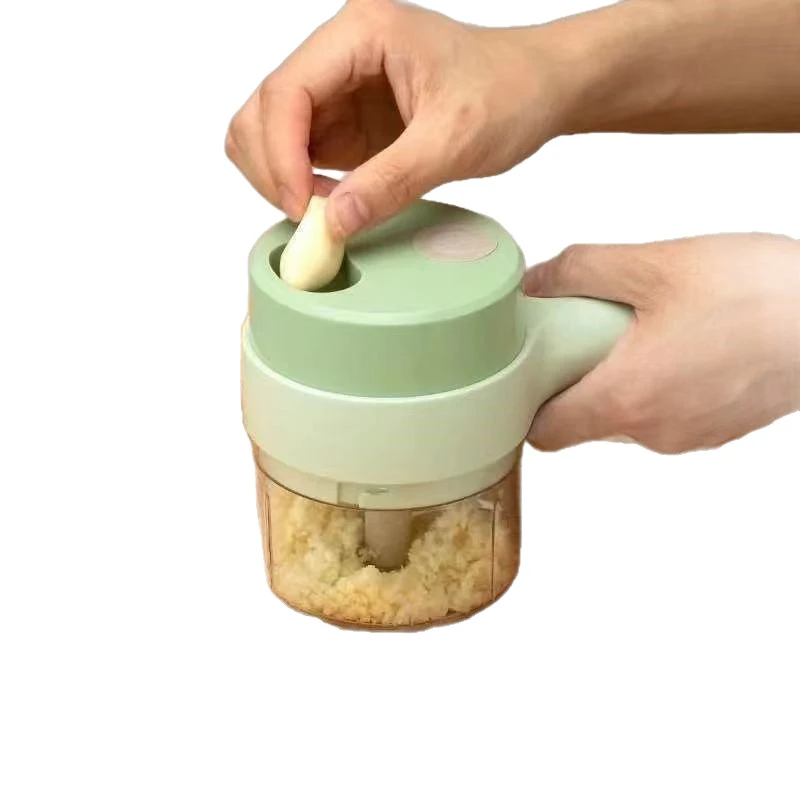 可拆卸切搅蒜器捣蒜器削皮器加特林蒜泥神器电动压蒜蓉器拉切菜多