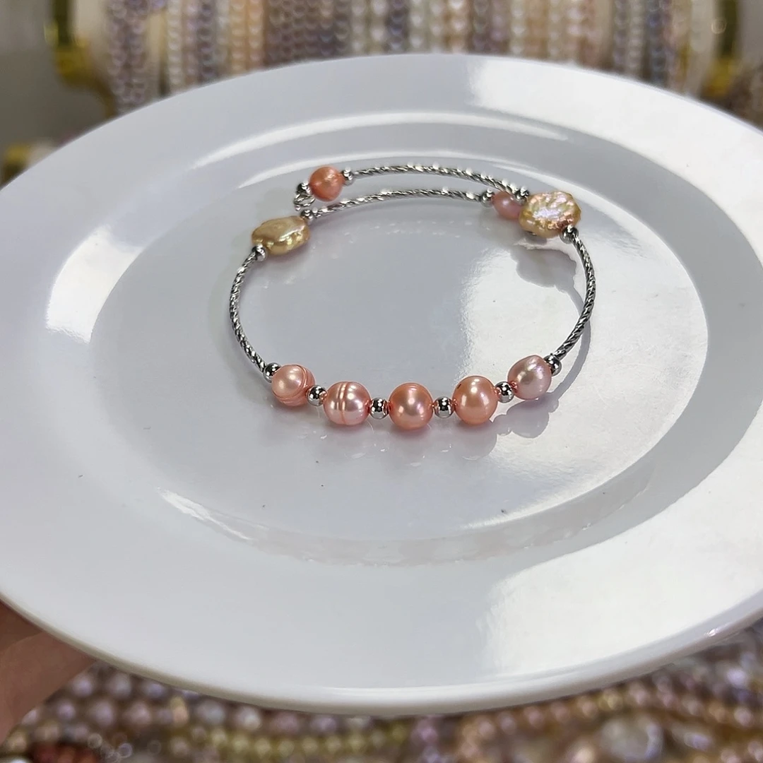 淡水珍珠手绳钛钢