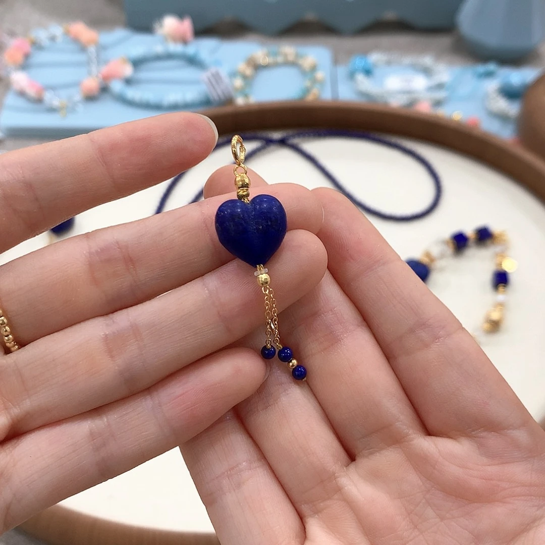 青金石未镶嵌颈饰项链