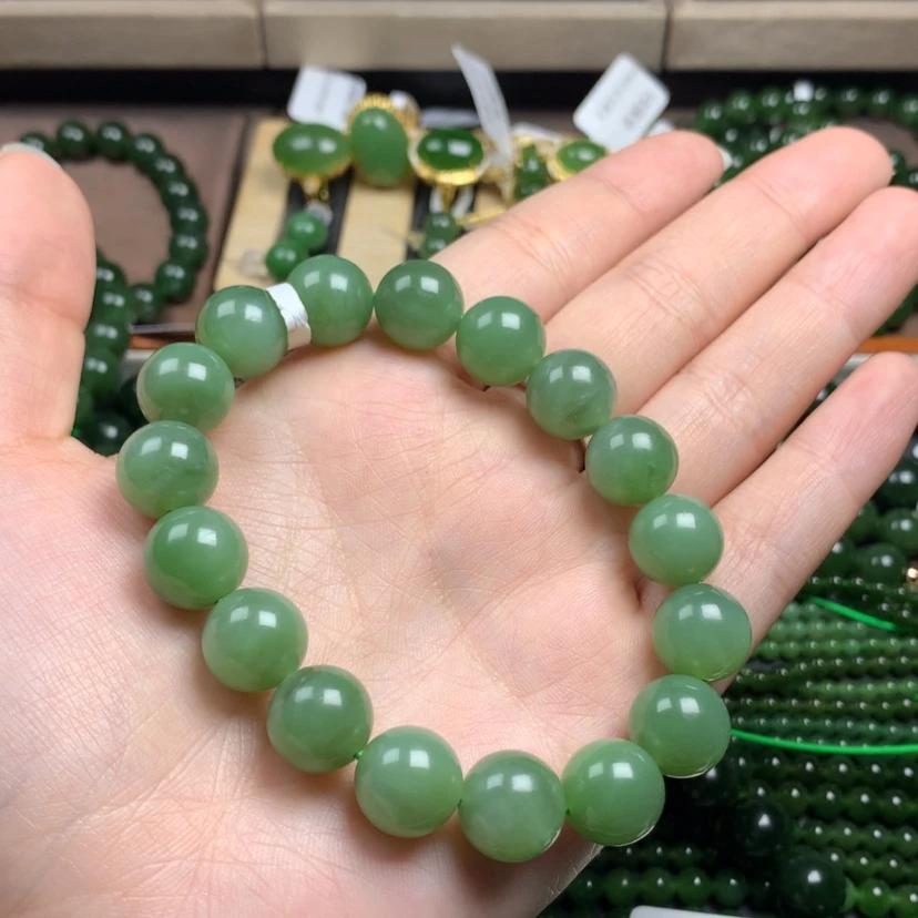 【闪购商品】和田玉（碧玉）手串未镶嵌塔*班