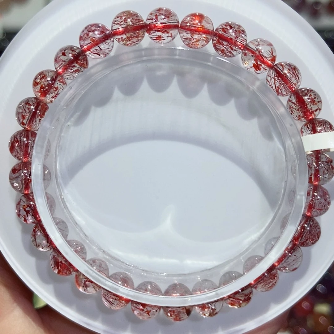 未镶嵌手链水晶红彼岸花