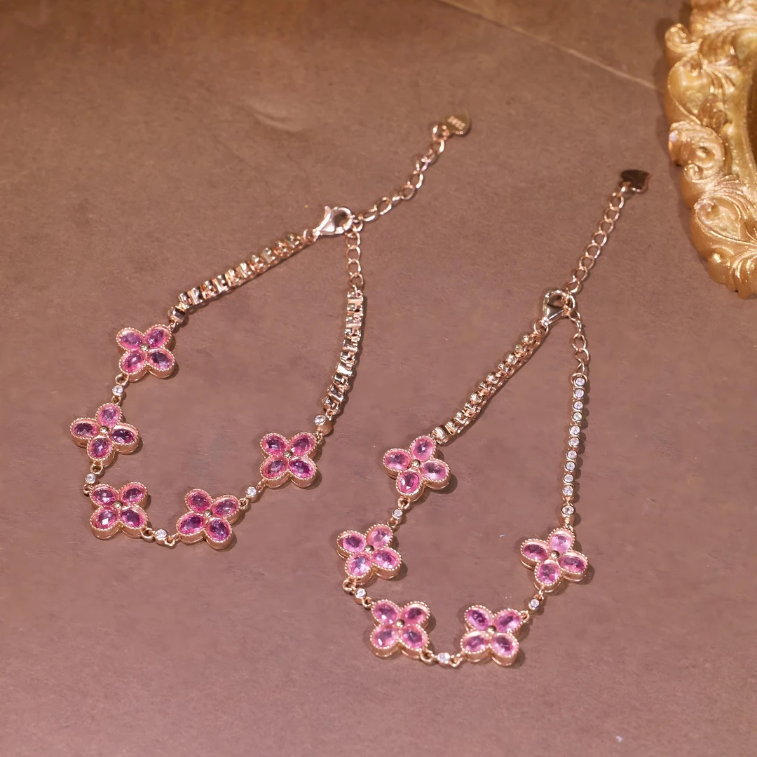 【歪歪】帕帕拉恰四叶草手链3*4（玫）（多样性发一）XB-E6854