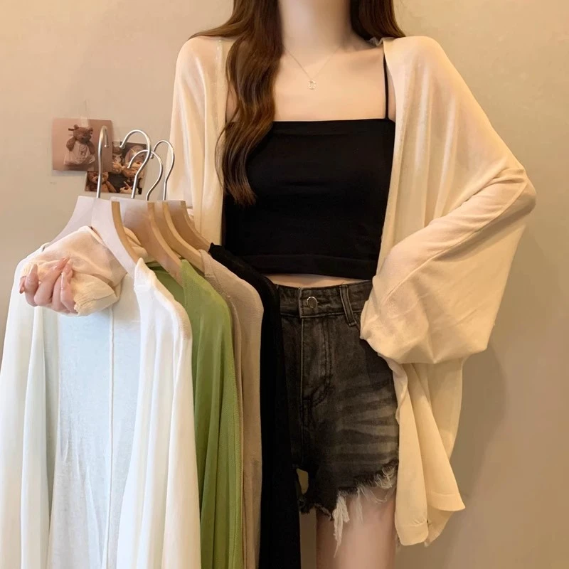 夏季防晒针织开衫女2025新款外搭披肩薄款大码外套罩衫女