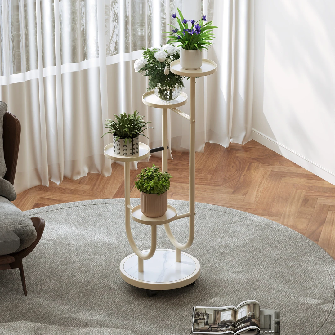 铁艺花架置物架阳台花盆托架现代简约多肉花架子客厅落地式植物架