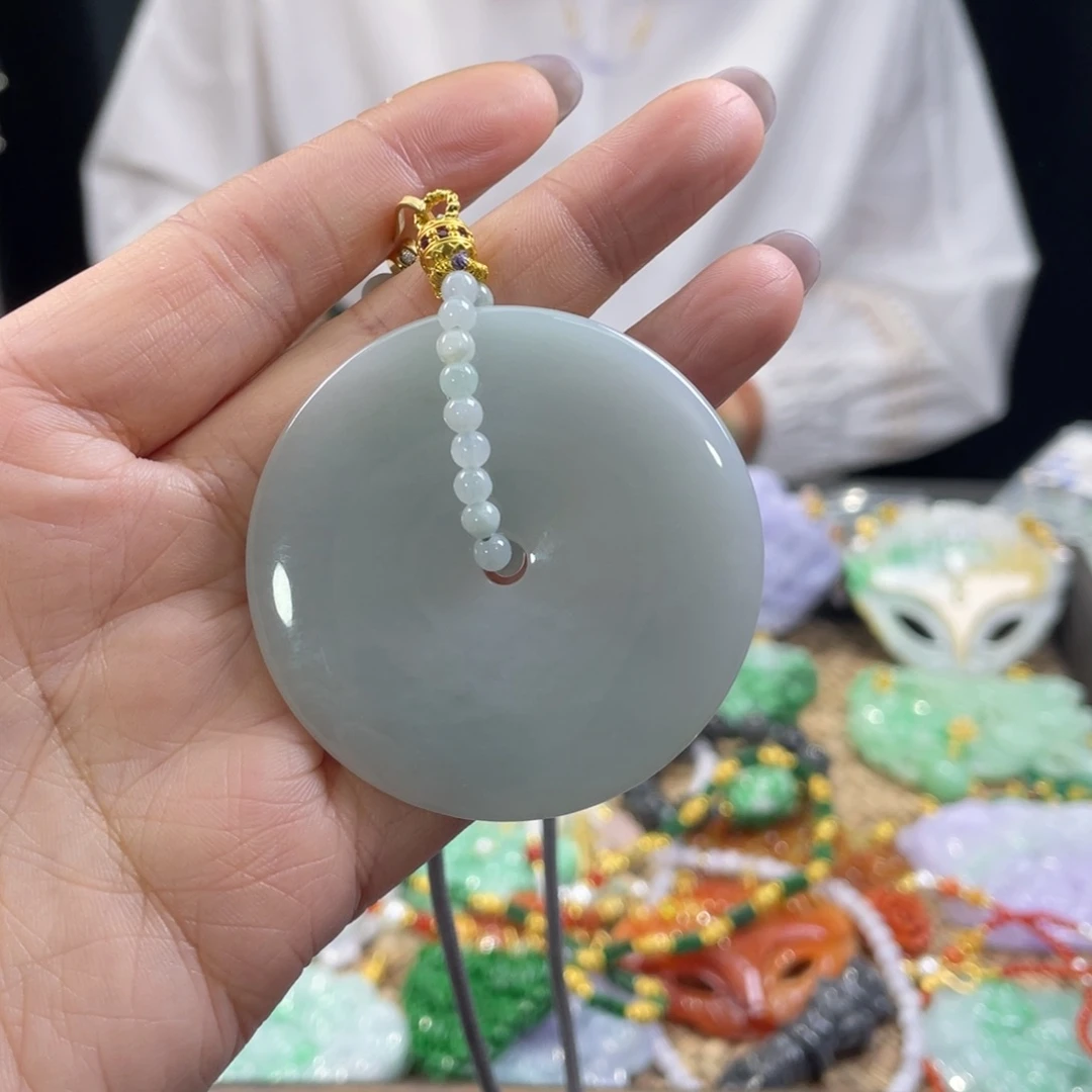 翡翠颈饰未镶嵌代编织