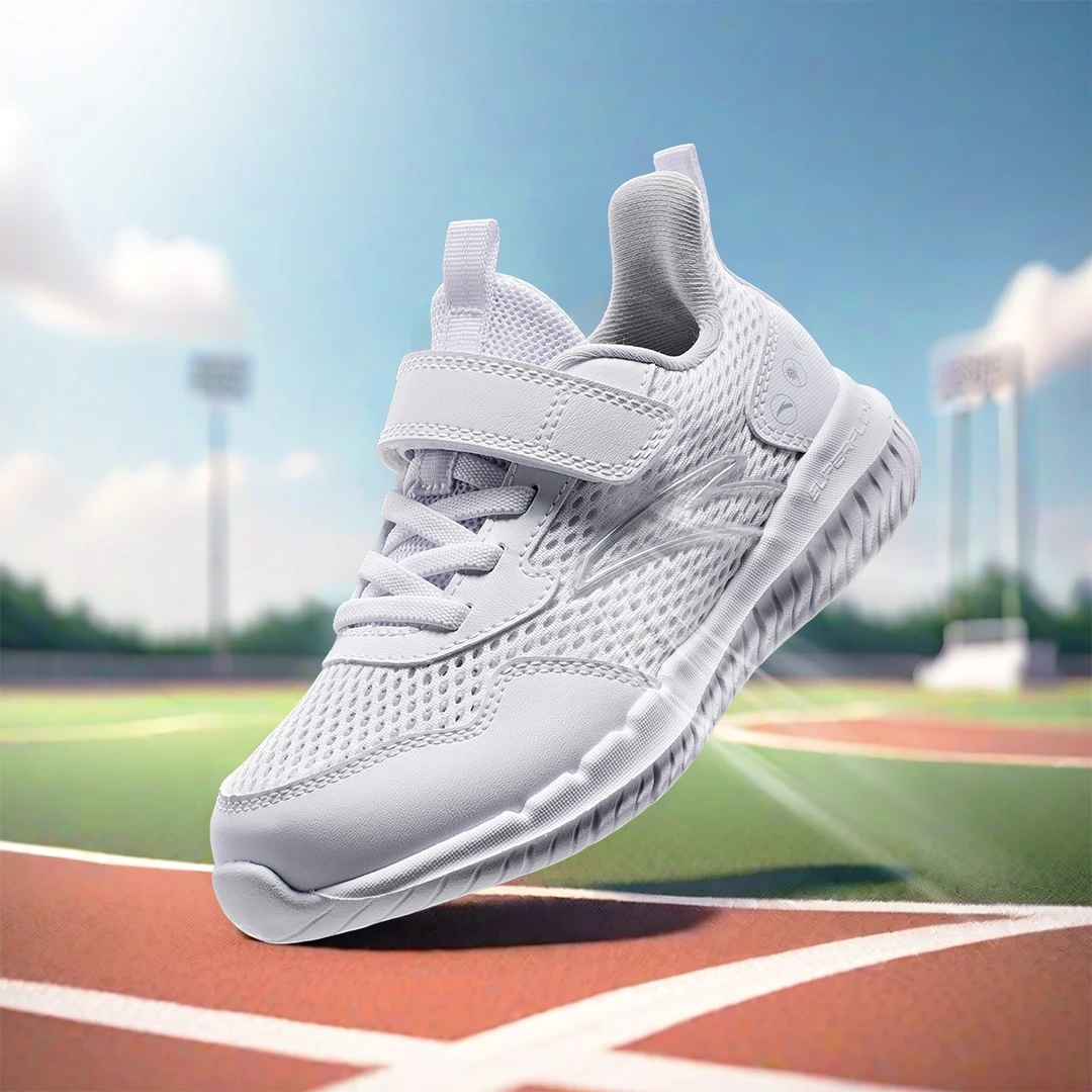 安踏儿童男小童跑鞋2025年夏季透气舒适轻便软底大网眼运动鞋H