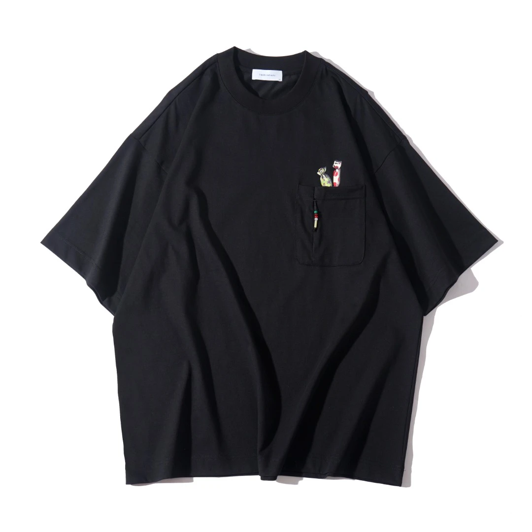 260克 《口袋有糖果》艺术乐趣休闲圆领宽松短袖 3060