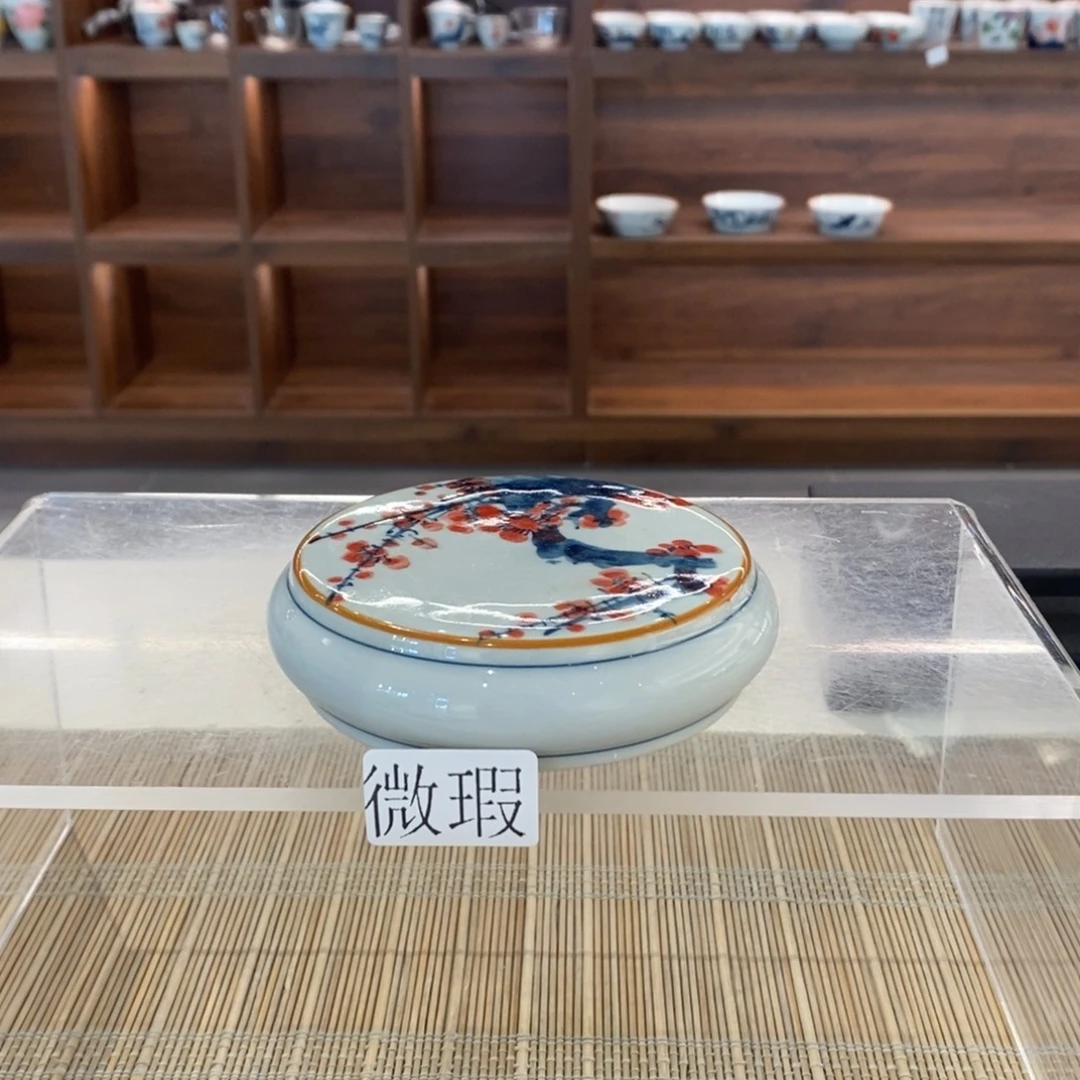 釉下彩老陶泥手工绘制