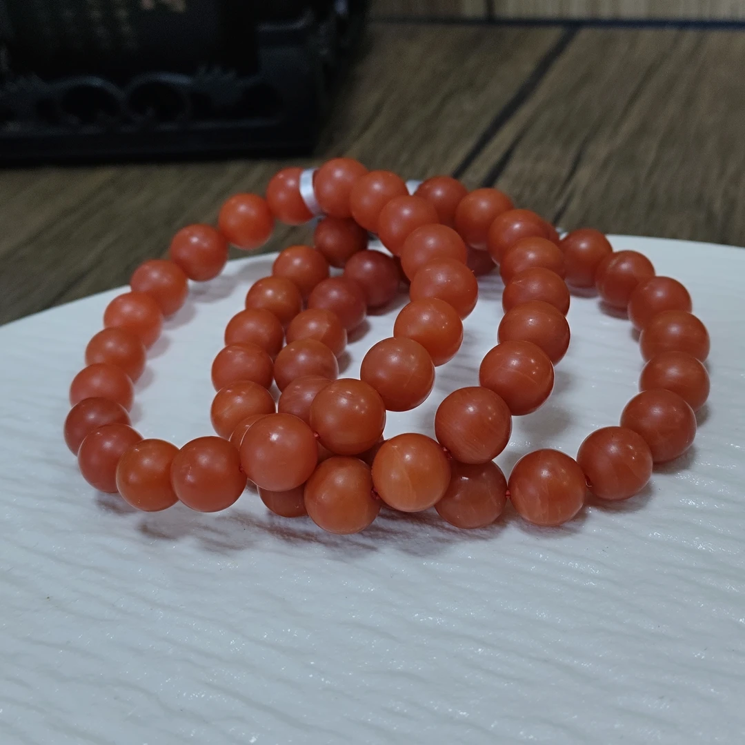 【书记甄选】天然磨砂南红单圈手链 多样性发一件 约10mm 1288LA