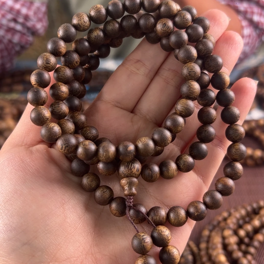 杨***哥手串沉香卡8规格圆珠多圈 30克+ 99分沉乌身