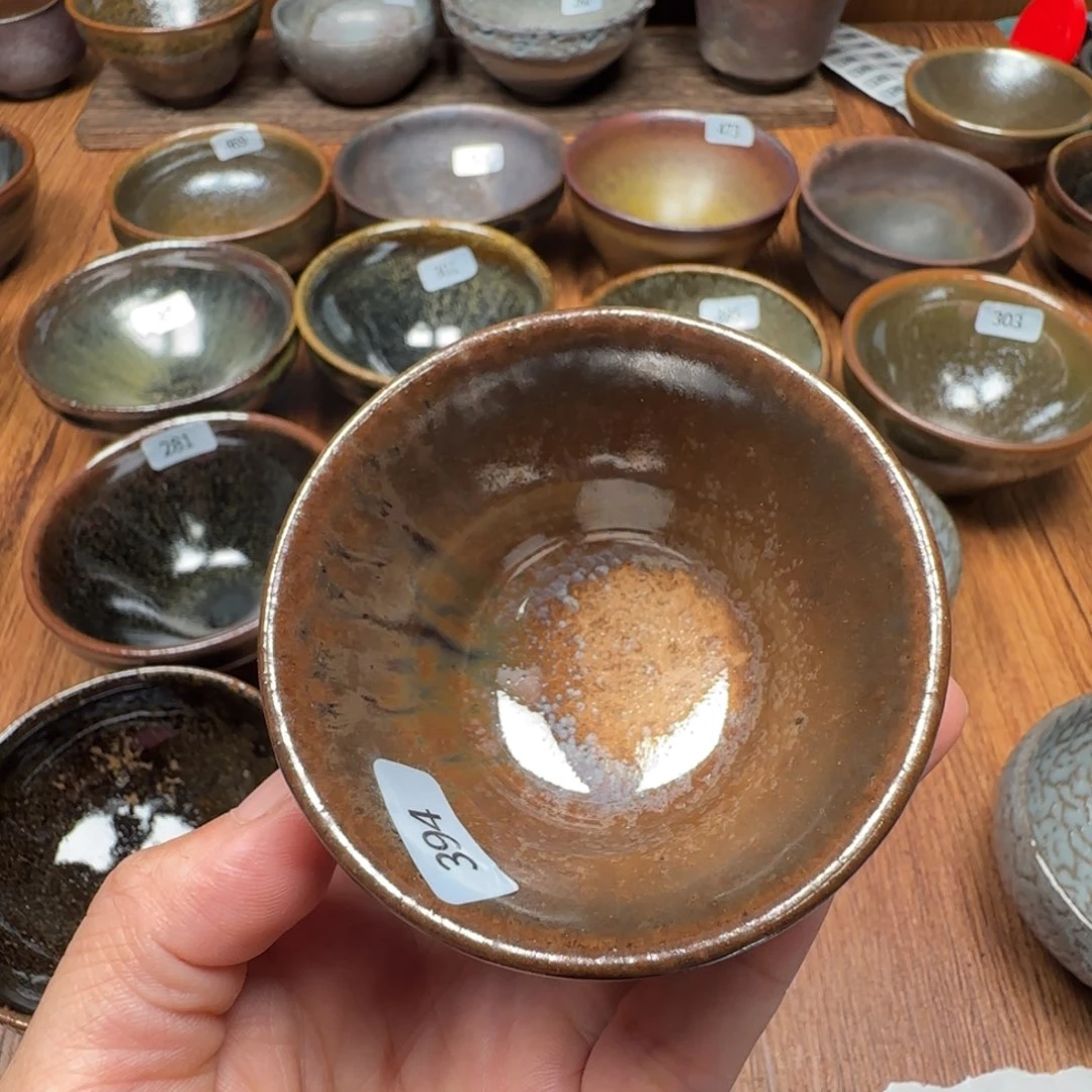 柴烧建盏茶盏茶杯394