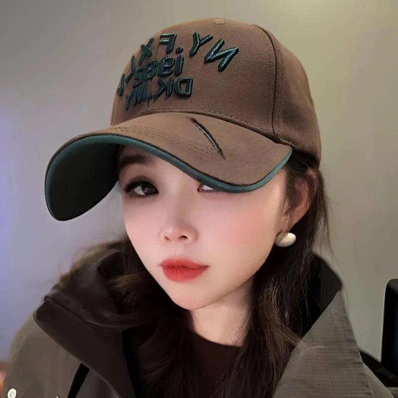 T-26加大加宽硬顶时尚刺绣棒球帽韩版百搭潮流鸭舌帽ins个性帽子