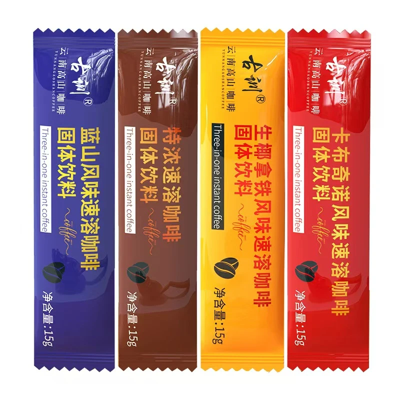 三合一特浓拿铁卡布奇诺风味咖啡三合一速溶咖啡夏季饮品