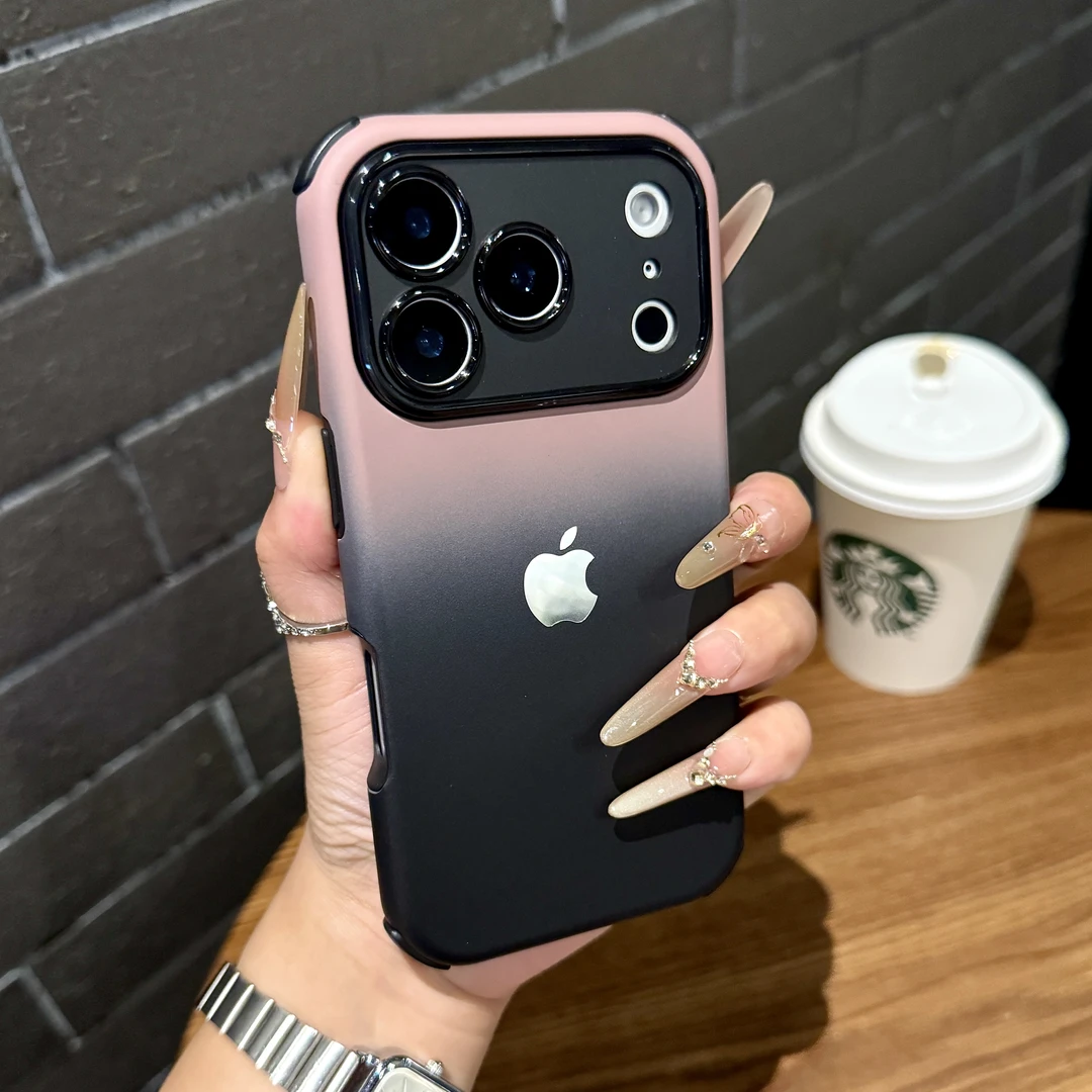 撞色渐变晕染适用苹果17proamx手机壳iPhone16/15防摔14全包13