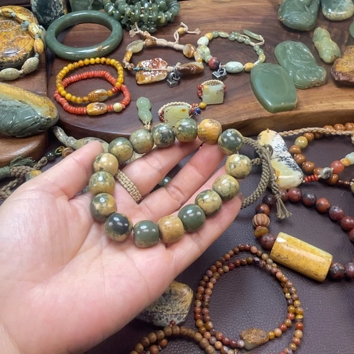 老***药岫岩河磨玉（透闪石质玉）未镶嵌珠宝半成品