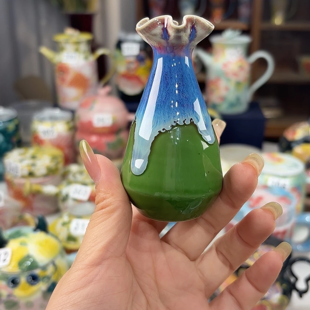 景德镇手绘高温釉下彩陶瓷茶具