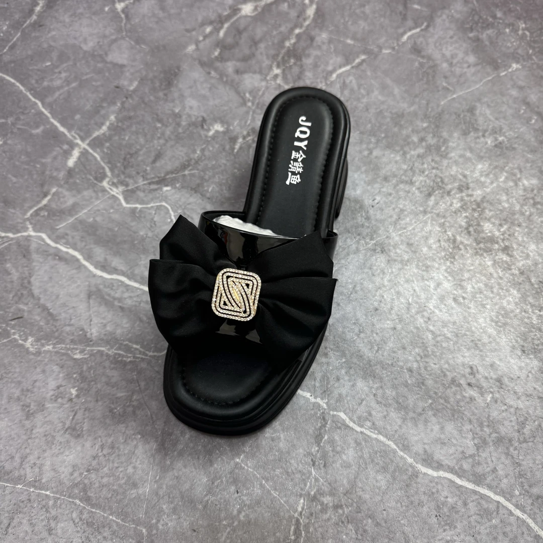 一字拖韩版修面平底蝴蝶结沙滩少女风夏季凉拖鞋