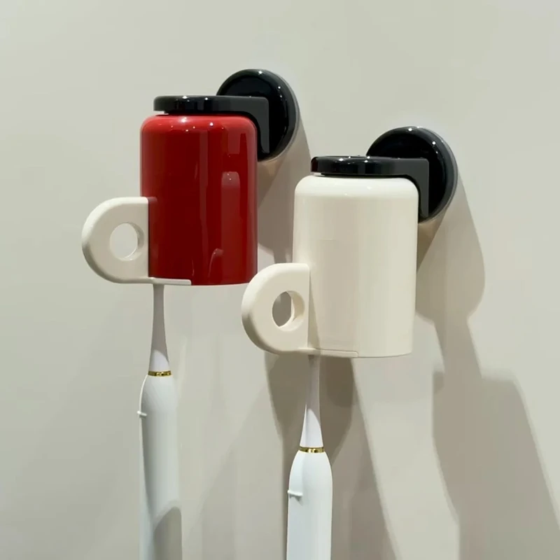 ONE 吸盘漱口杯置物架壁挂式免打孔卫生间电动牙刷牙膏洗漱杯架NS