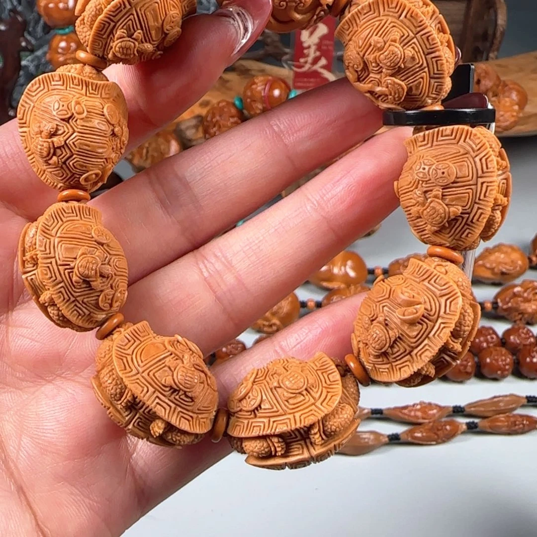 橄榄核手串/手链宽2.1老树铁核富甲天下手串