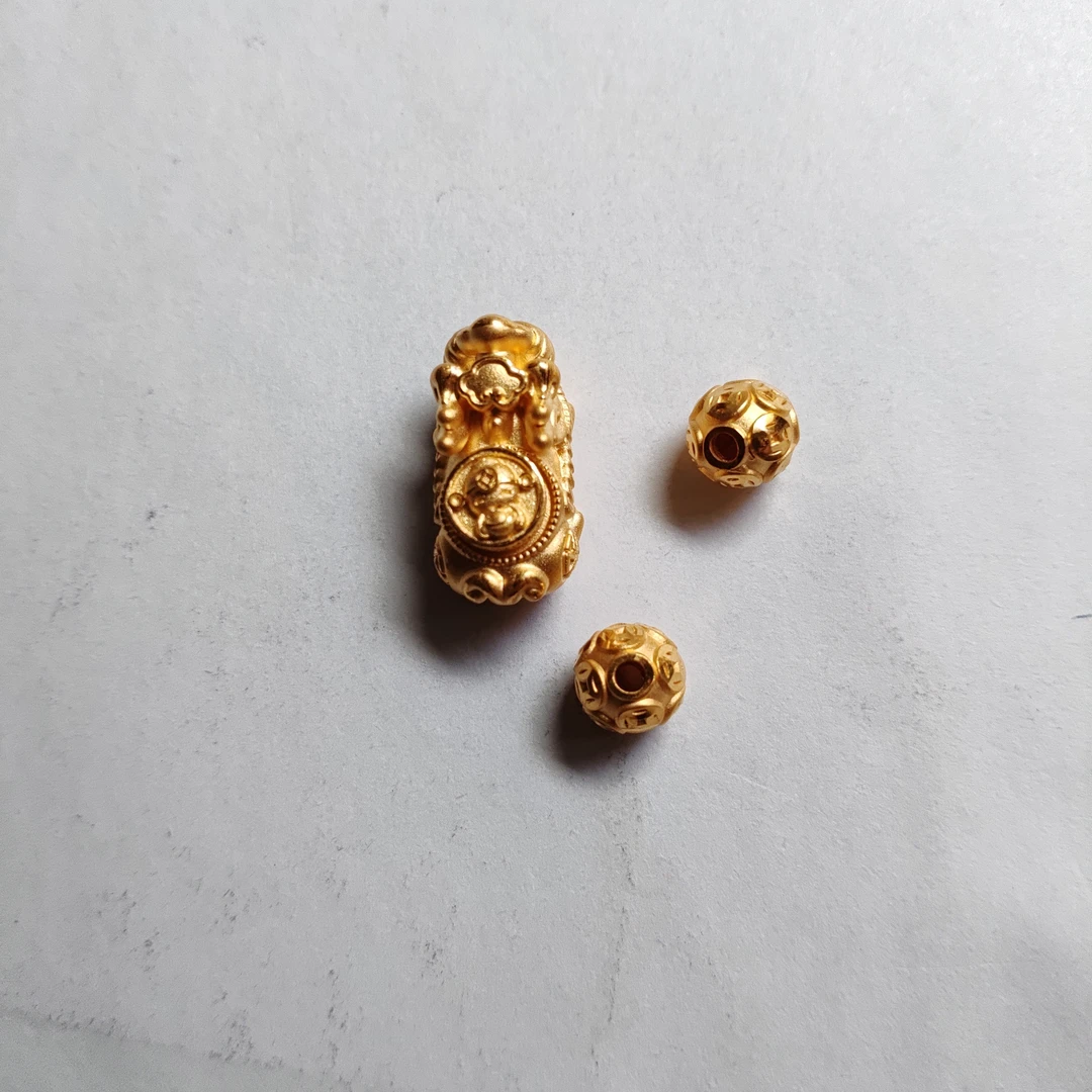 金元宝足金999貔貅珠子首饰