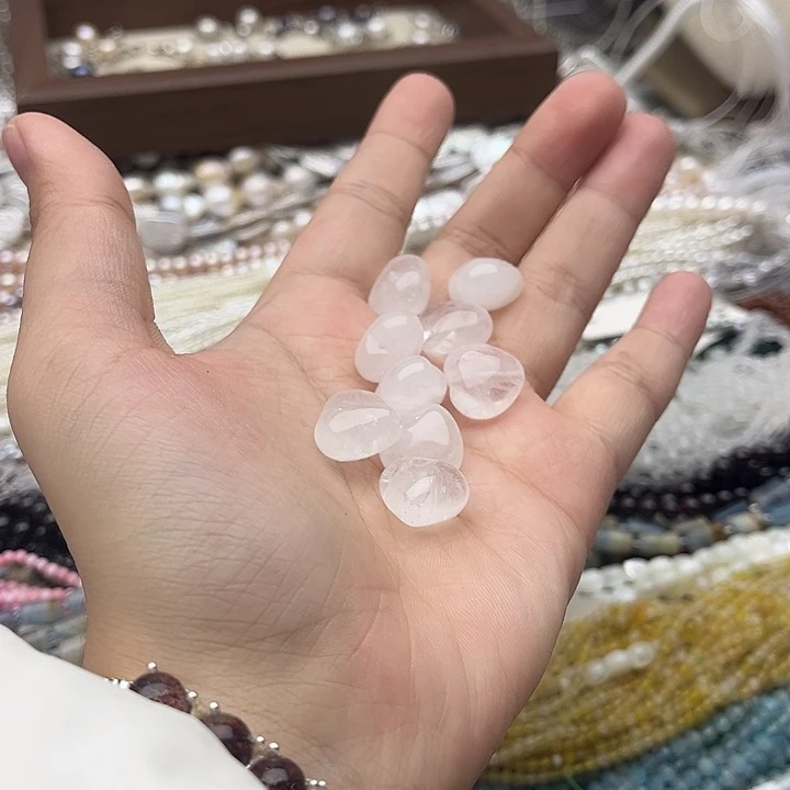 玛瑙/玉髓未镶嵌珠宝半成品5个15mm左右白阿塞屁桃