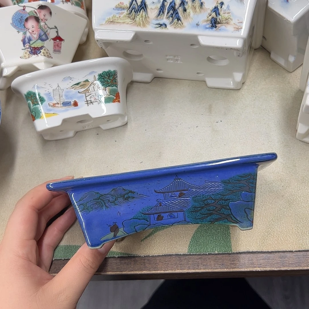 白泥花盆478号瑕疵15/11/4.5cm窑变