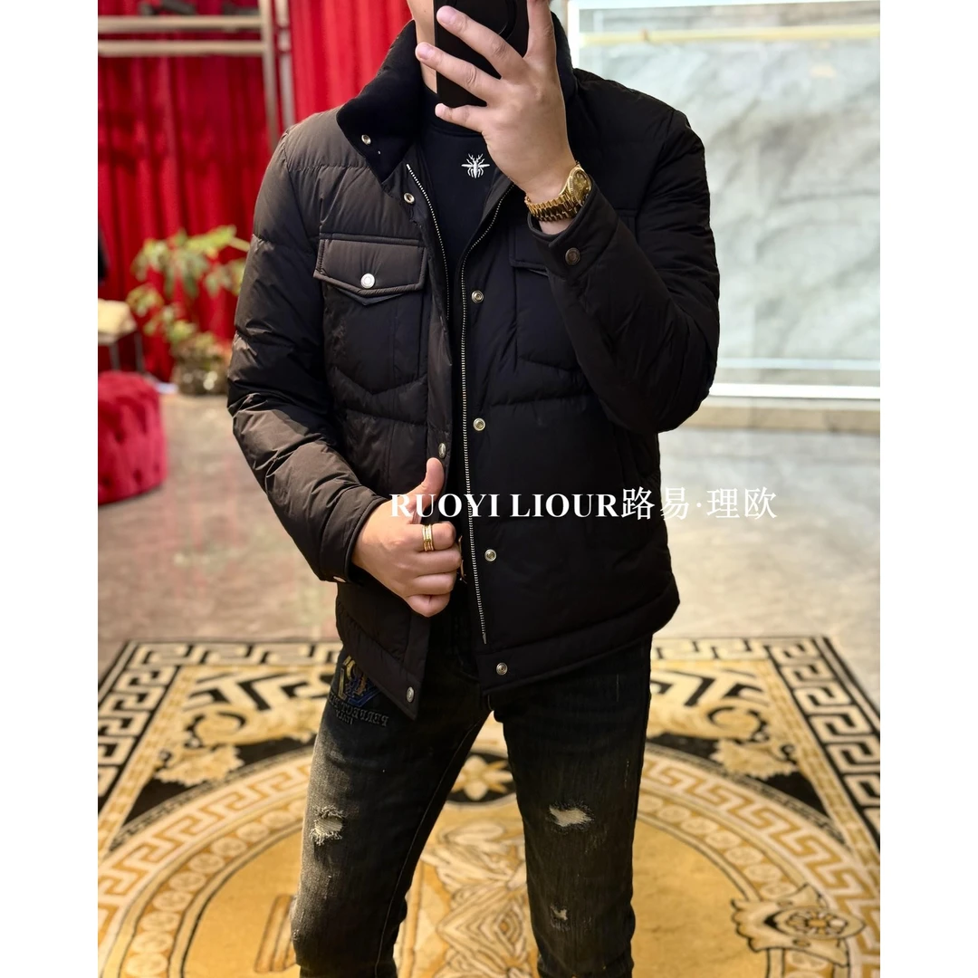 【路易理欧】2025新款潮流轻奢纯色休闲百搭保暖羽绒服9090