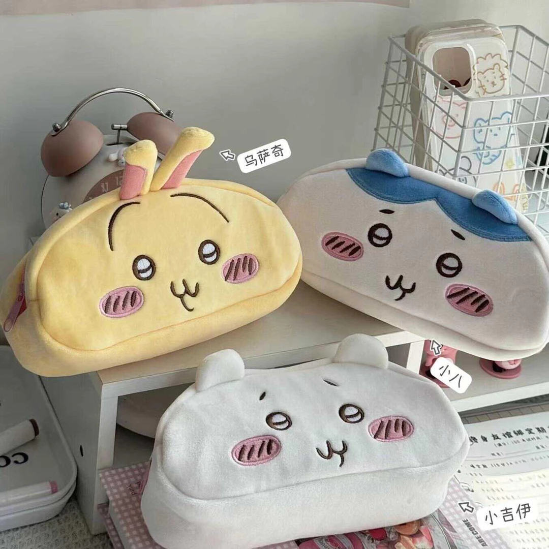 新款日系可爱卡通chiikawa乌萨奇小八吉伊笔袋初高中学生桌面文具