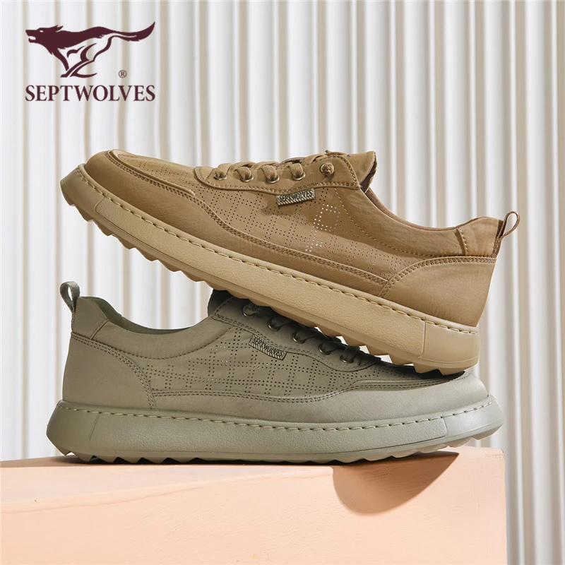 七匹狼透气休闲鞋2025夏季圆头免系带帆布运动鞋子男潮流百搭9889