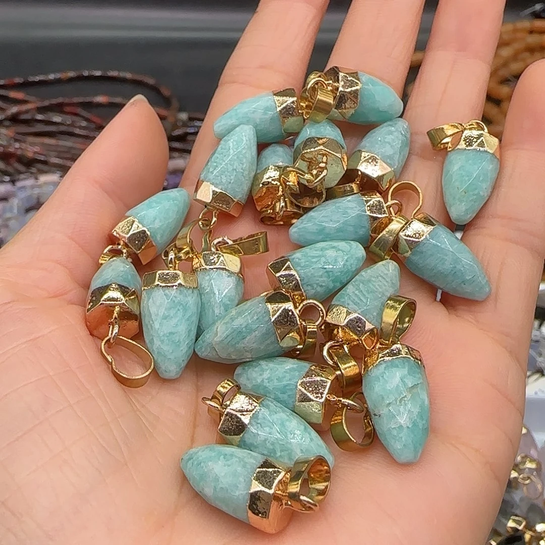 玛瑙/玉髓合金珠宝半成品天河石一颗9-16mm