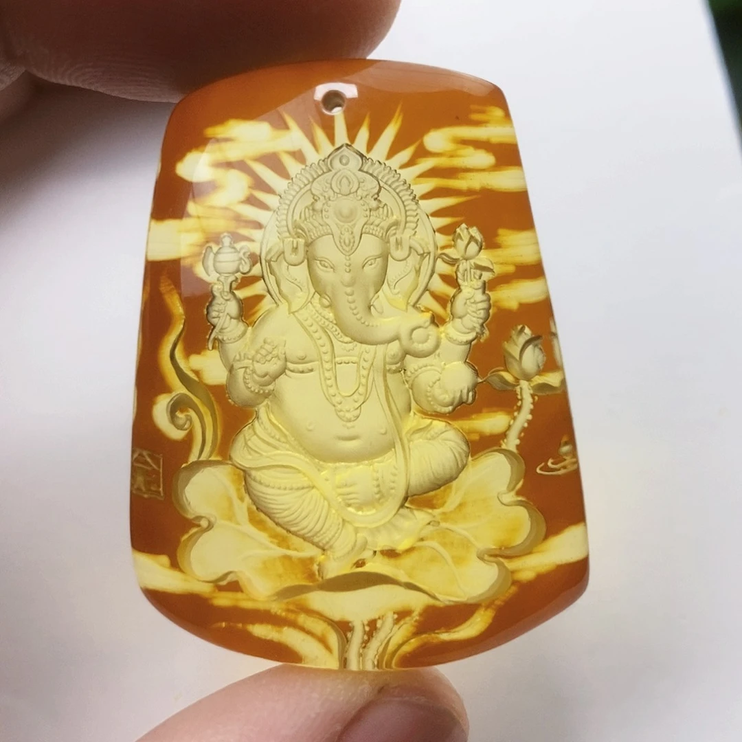 【闪购商品】金珀吊坠(不含链)未镶嵌
