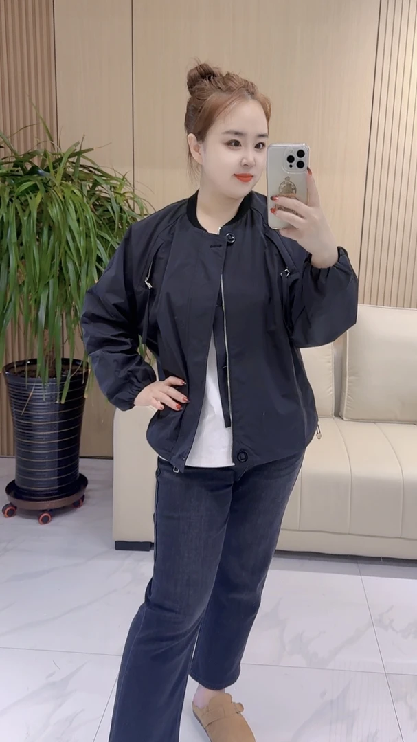 【聪姐推荐】6802欧货时尚个性立领外套（衣长65，胸围134）