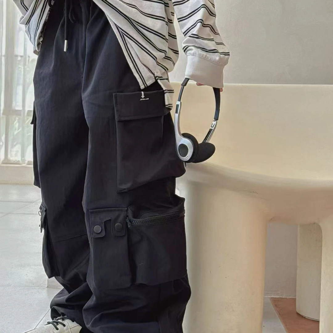多口袋工装长裤8625