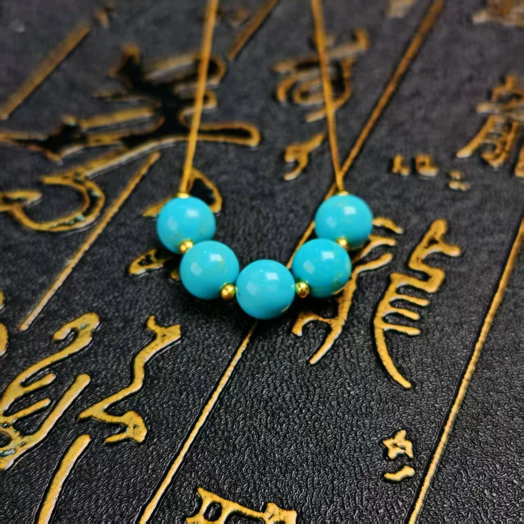 【珺笙珠宝】原矿暴蓝圆珠锁骨链