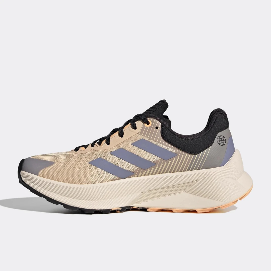 adidas  运动复古减震防滑耐磨低帮越野跑步鞋女款棕黑灰HP6179