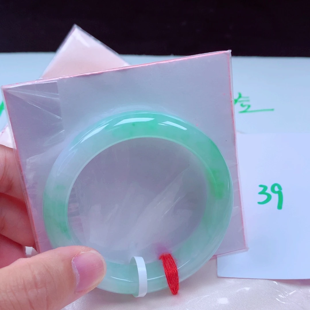 未镶嵌手镯翡翠缅甸天然A货翡翠手镯52.8